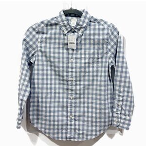 NWT J. Crew Boys crew cuts Kids' long-sleeve patterned washed shirt NEW Size 10